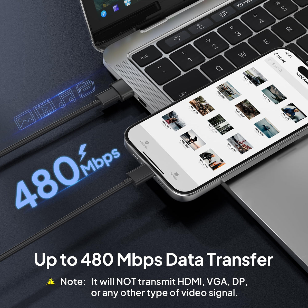 BASESAILOR USB to USB C Adapter 3Pack,Charger Plug for iPhone Duo 18 17 Pro