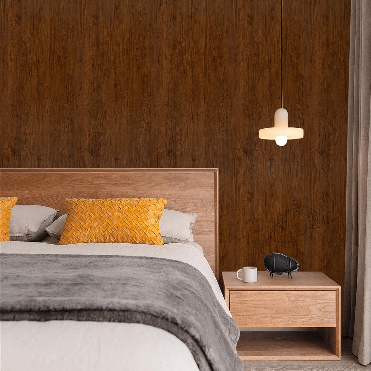 Abyssaly White Wood Effect Sticky Back Plastic for Furniture & Walls