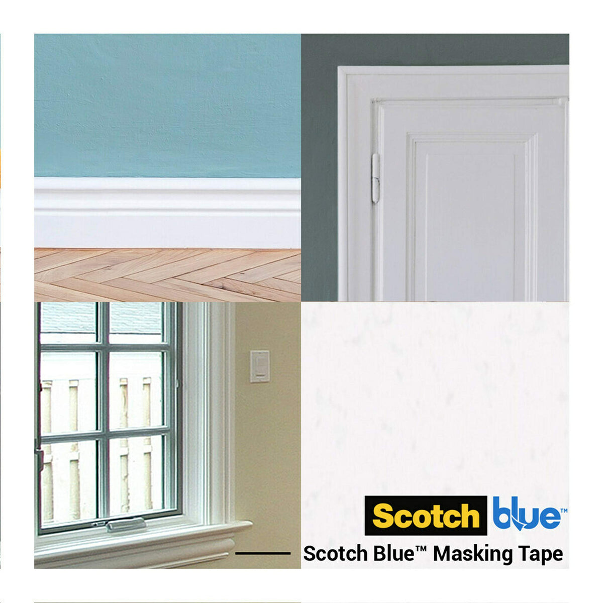 ScotchBlue Multi-Surface Premium Masking Tape, 24mm x 41m, 1 Roll/Pack - Scotch Adhesive Blue Painters Tape, For Painting and Decorating, Indoor & Outdoor, Sticks Well, 100% PEFC