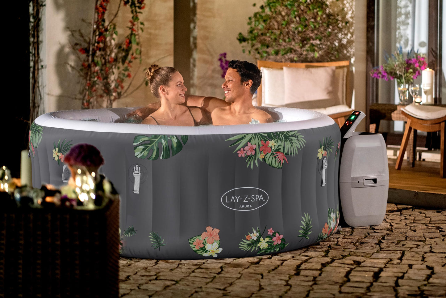 Lay-Z-Spa Boracay Smart Signature AirJet Inflatable Hot Tub with App-Control 2-4 person