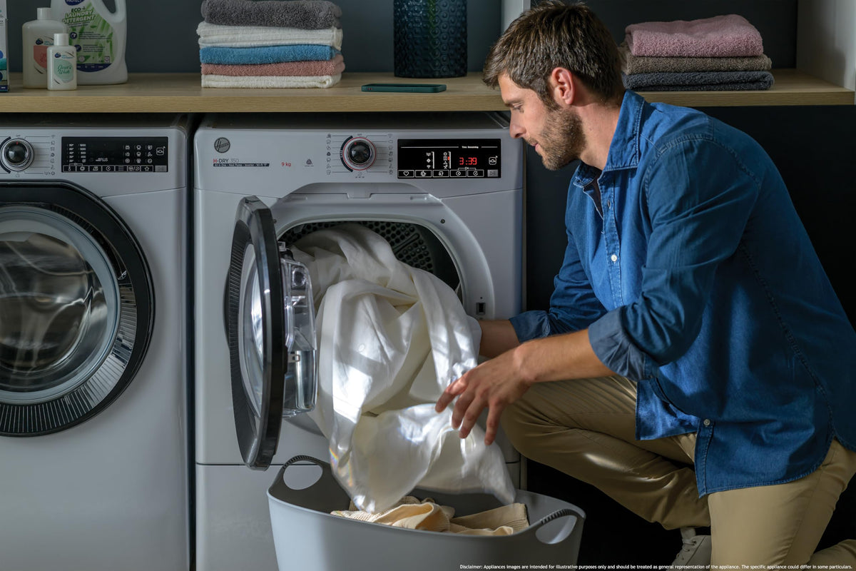 Hoover H-DRY 350 Condenser Tumble Dryer, 9kg, White, B Class
