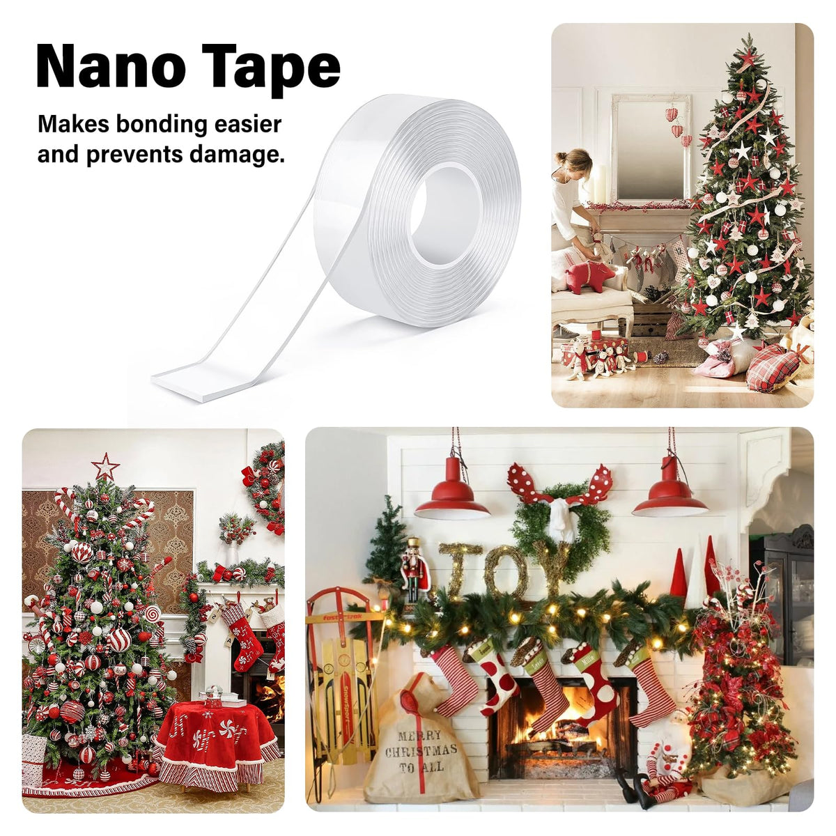 Double Sided Tape Heavy Duty Waterproof,Removable Reusable Multipurpose Clear Adhesive Extra Strong for Carpet Mats/Photos Frames/Craft Wall Mounting (3m*2cm*1mm)
