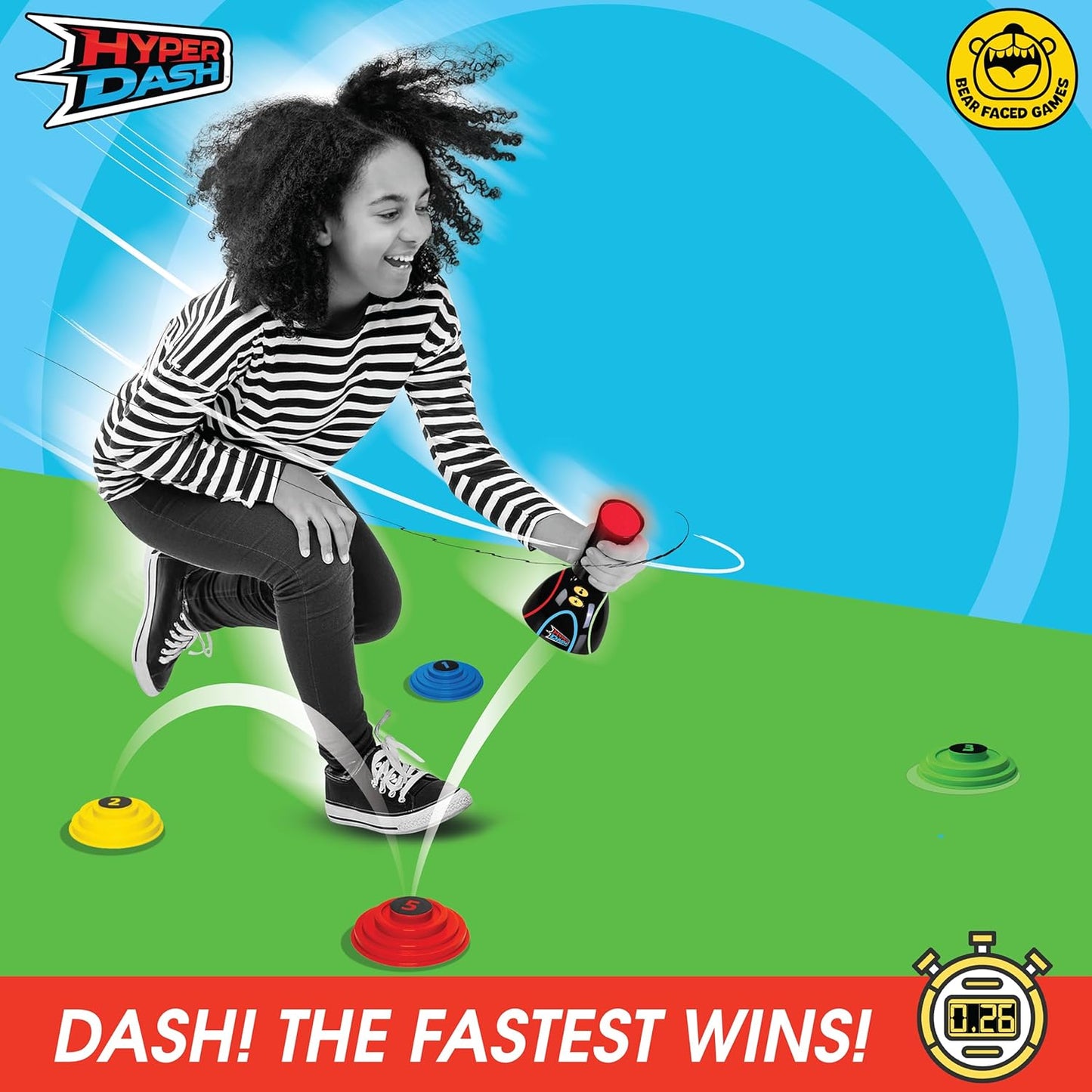 Reaction Game and Fitness in one, combines reaction agility and speed challenges, Indoor & Outdoor use, Age 6+