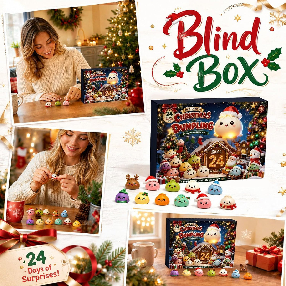 2026 Christmas Advent Calendar, 24 Days Squishies，B