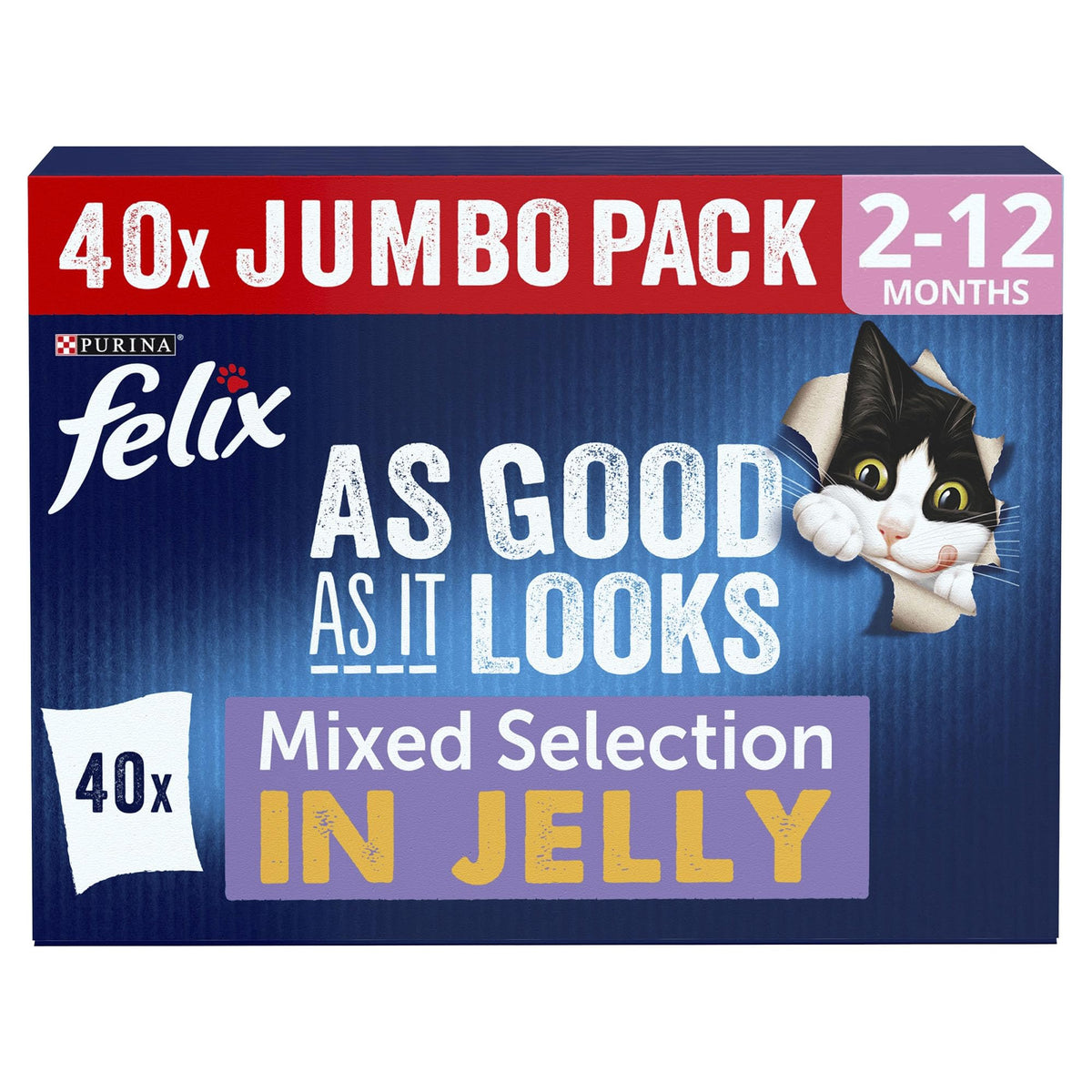 FELIX Doubly Delicious Countryside Selection in Jelly Wet Cat Food 40x85g