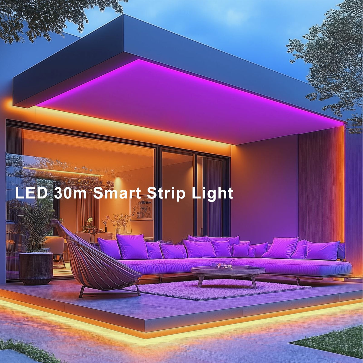 Beaeet TV LED Lights, 3M TV Backlight LED Strip for 32-60 Inch TVs, USB Powered Behind TV Light with RGB Music Sync and Bluetooth Remote Control for Home Decor