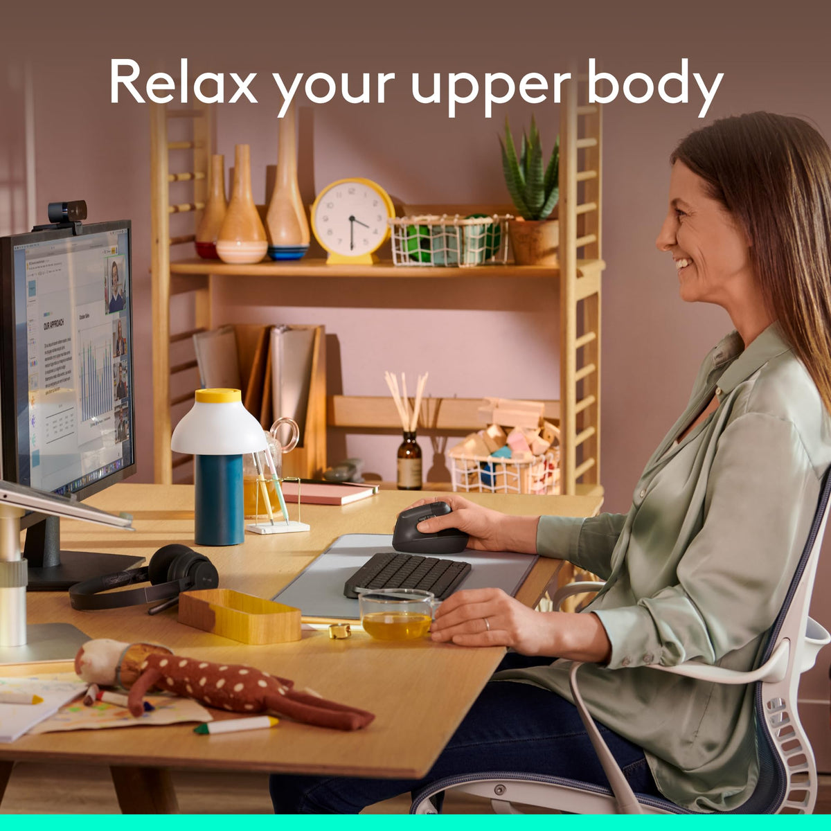 Logitech Wave Keys & Lift Vertical Mouse