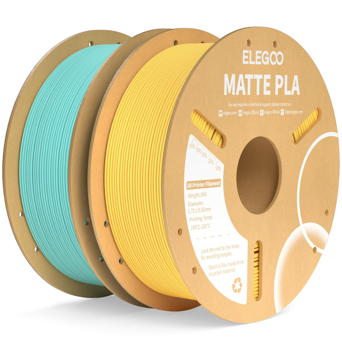 ELEGOO Matte PLA 3D Printer Filament Lavender Purple 1KG 1.75mm