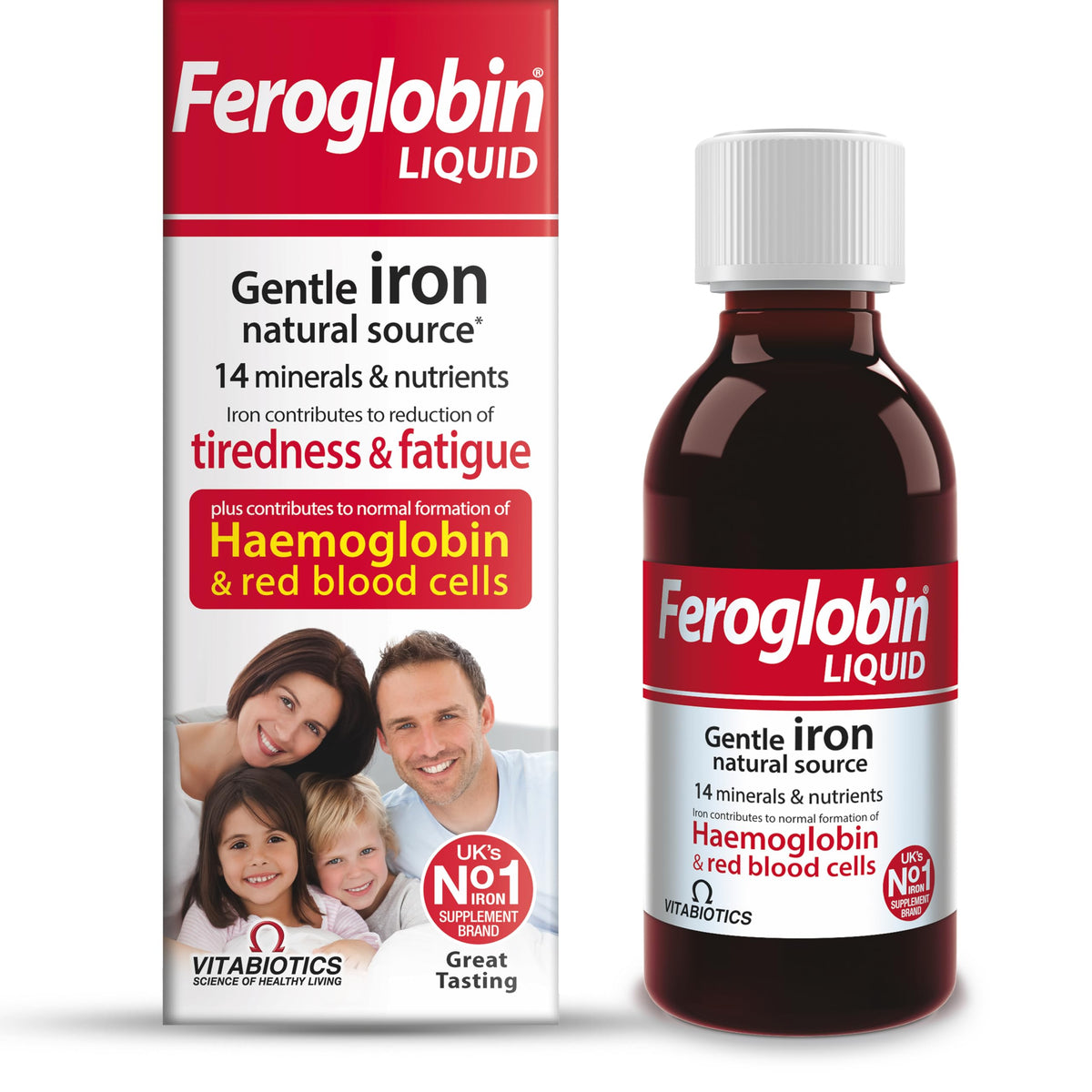 Feroglobin Iron Supplement Capsules Support Iron Defficiency, Anemia and Blood Formation, Boost Energy, Immunity and Vitality While reducing Fatigue and Tiredness
