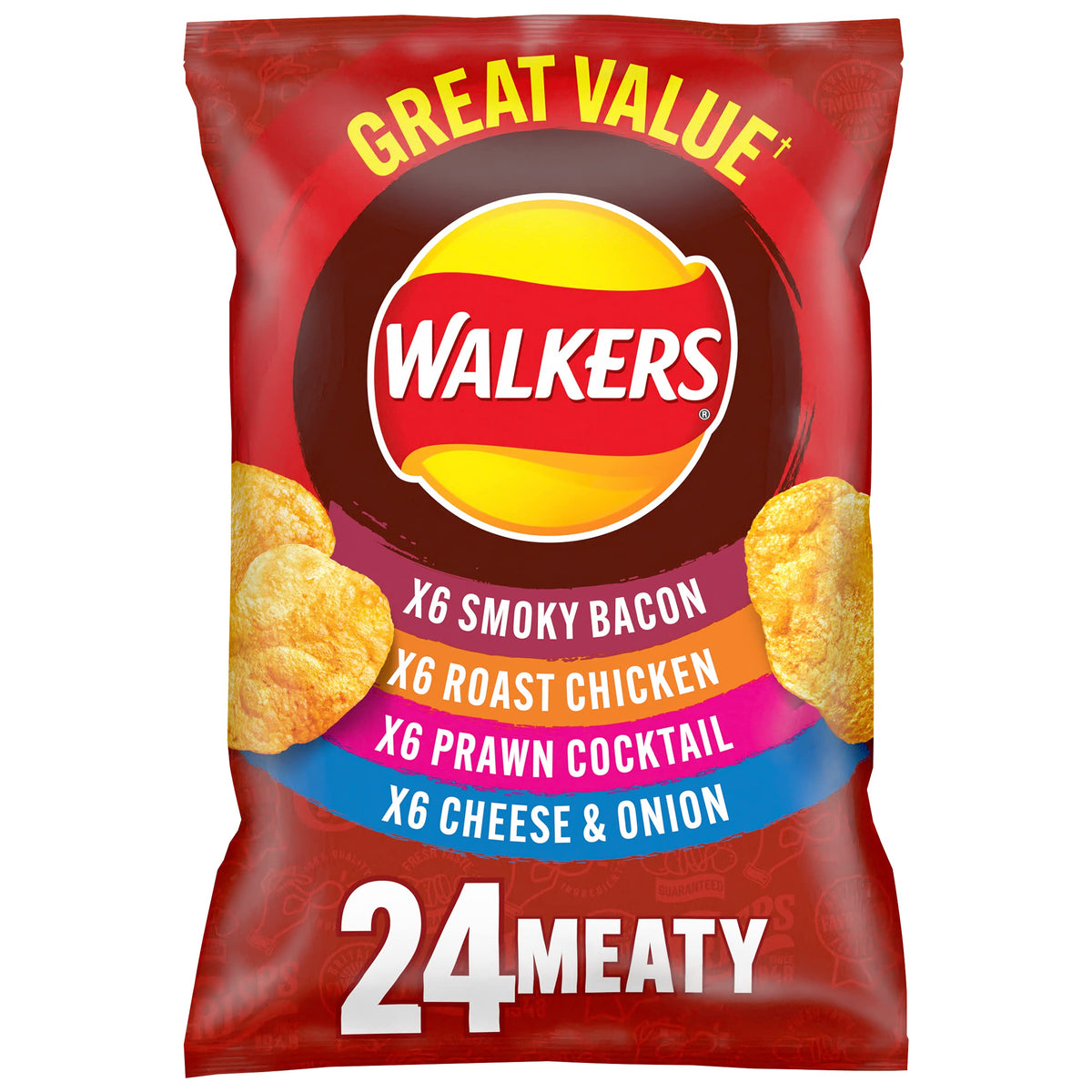 Walkers Baked Snacks Sea Salt 6 x 22g