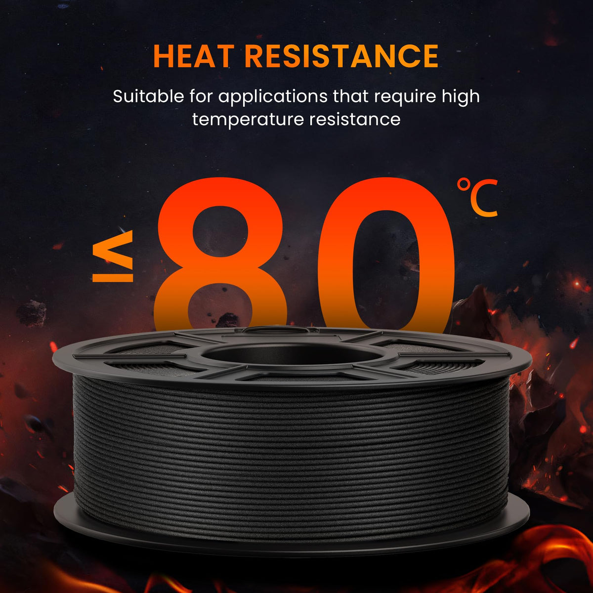 TECBEARS PETG Filament 1.75mm Black 1KG, High Strength & Toughness