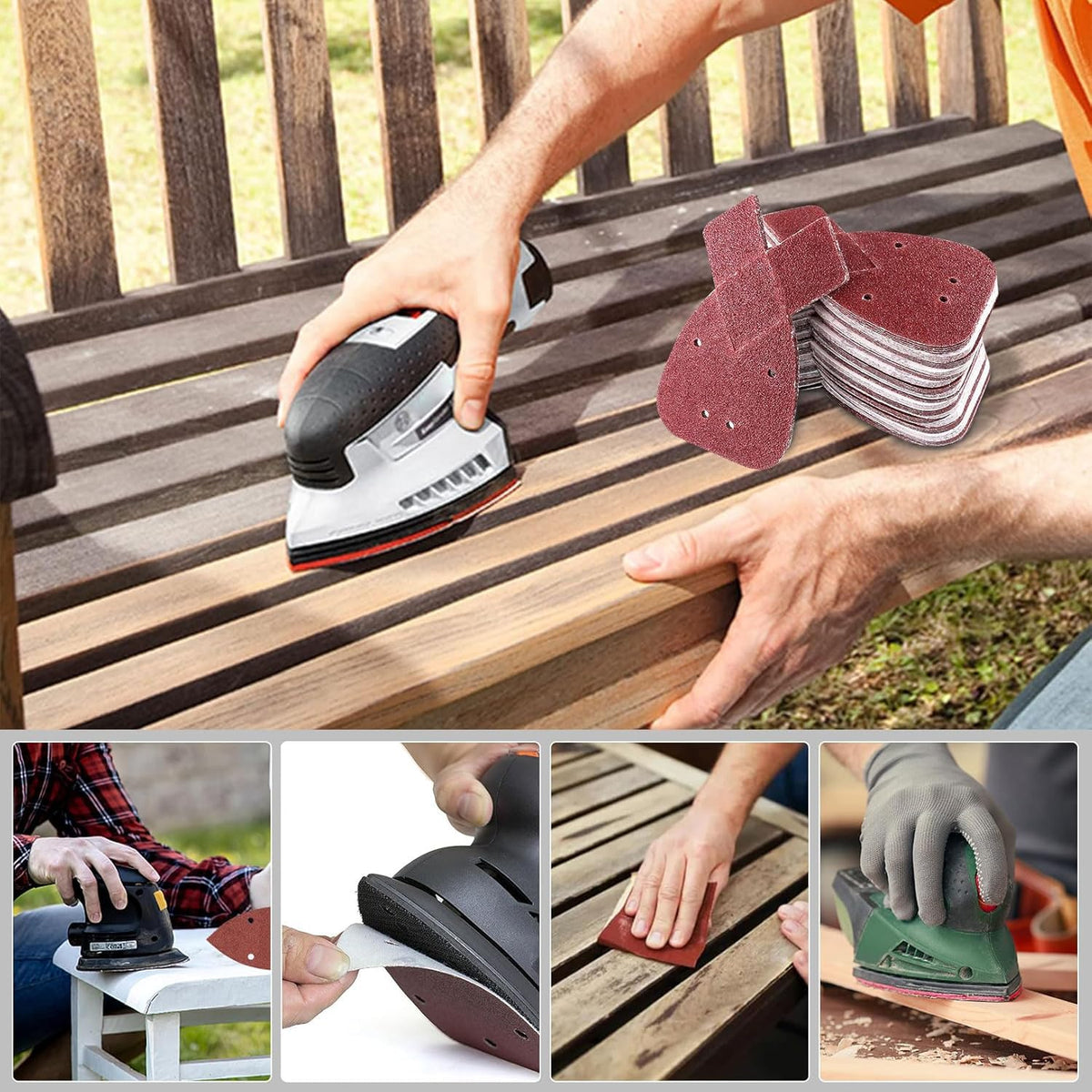 Black and Decker Mouse Sander Pads, 60 PCS Replacement Sanding Discs