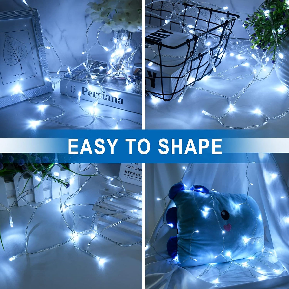 cshare LED Fairy Lights, 5M/16.4Ft 50LEDs with Timer (6 Hours ON | 18 Hours Off) is Battery Operated for Room,Patio,Halloween,Christmas,Indoor/Outdoor Decoration| Cool White