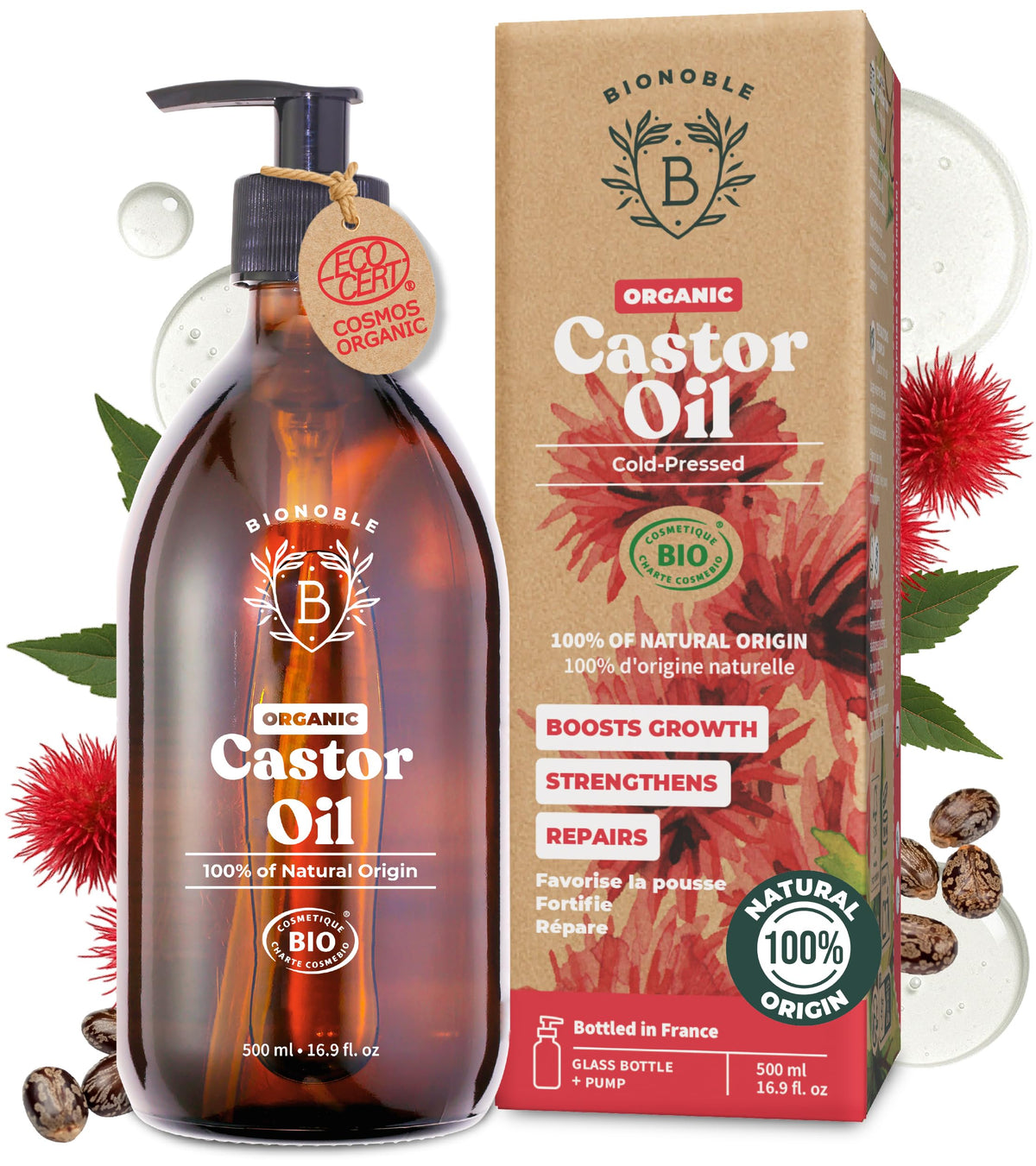 BIONOBLE Organic Rosemary Oil for Hair Growth - Hair Loss, Volume - 50ml