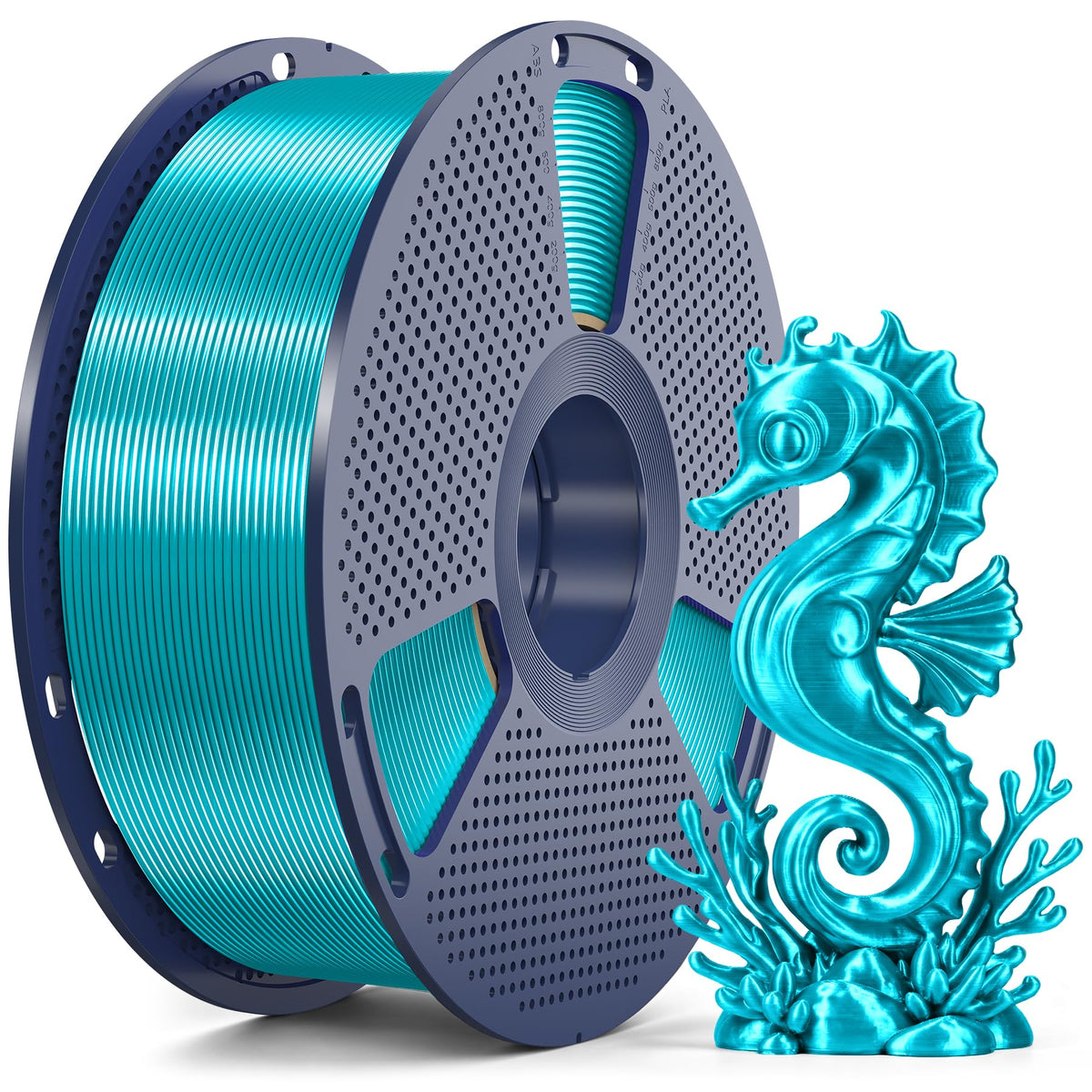 SUNLU 4KG Silk 2.0 PLA Filament 1.75, Gold+Silver+Titanium Steel+Copper Red