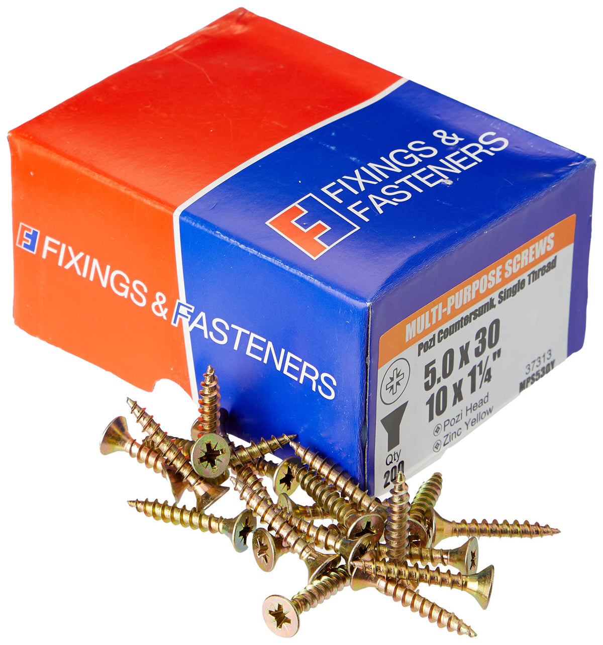 ForgeFix Multi-Purpose Single Thread Screws | 3.5 x 40mm | Zinc | Box 200