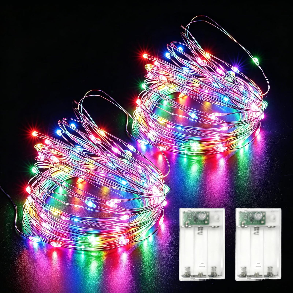 60LED 6m Fairy Lights Battery Operated, Battery Powered String Light Indoor