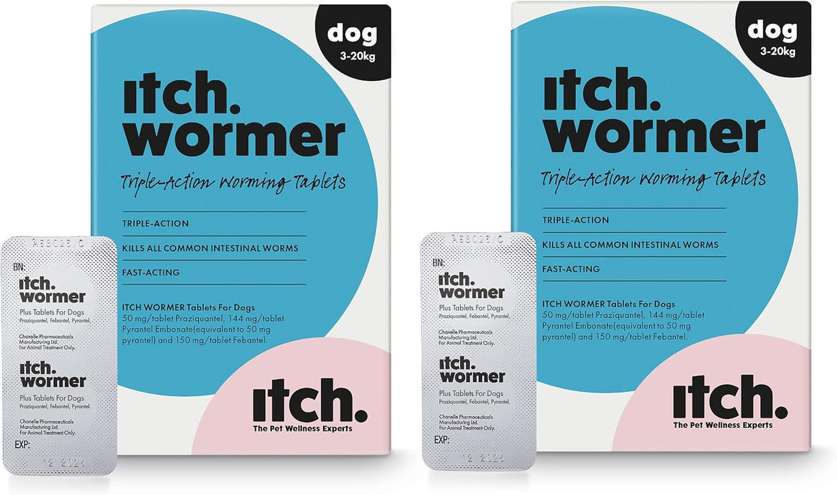 Itch Dog Wormer Tablets for Dogs 3-19kg - 4 Tablets