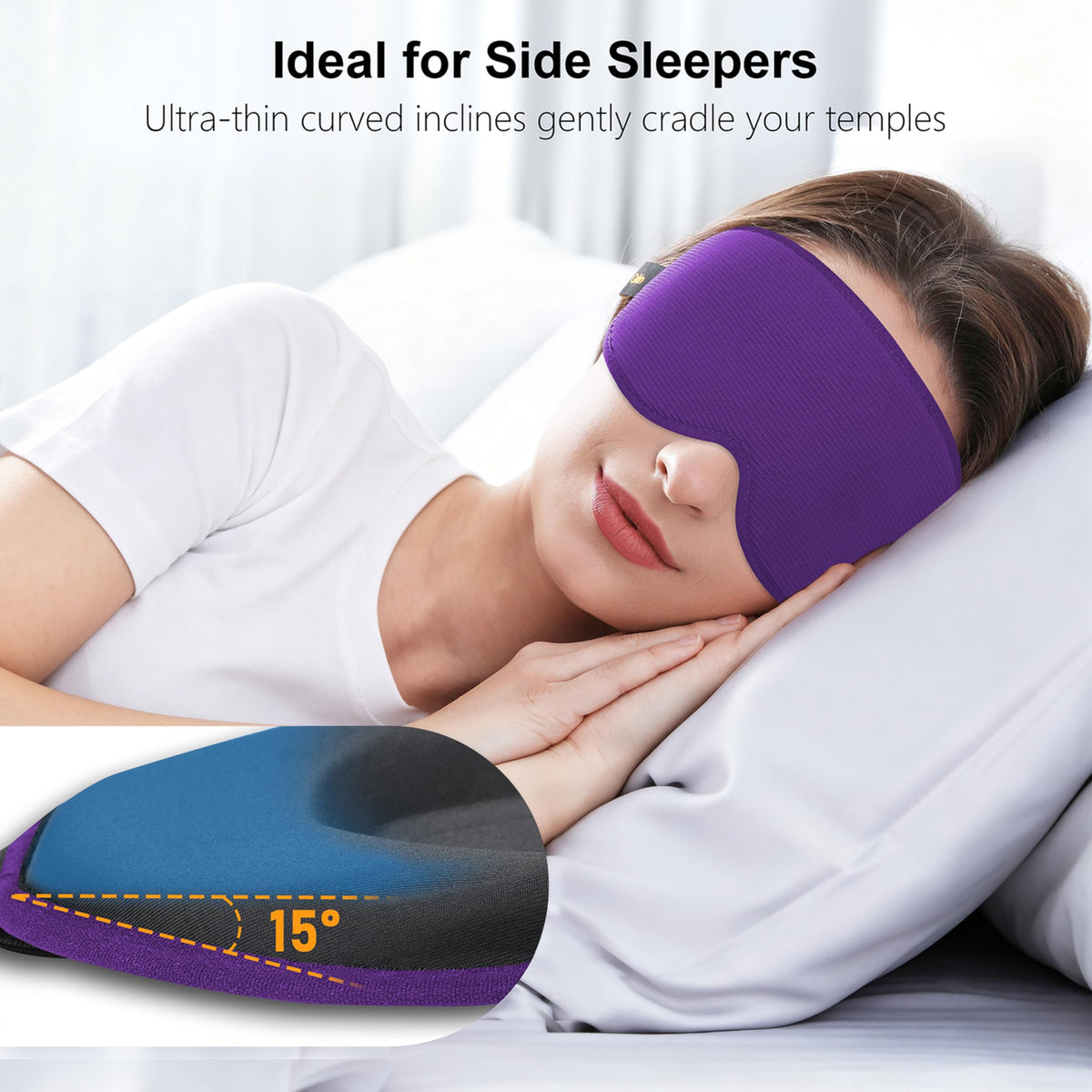 Gritin 100% Blackout Sleep Mask for Women & Men-Zero Eye Pressure Eye Mask