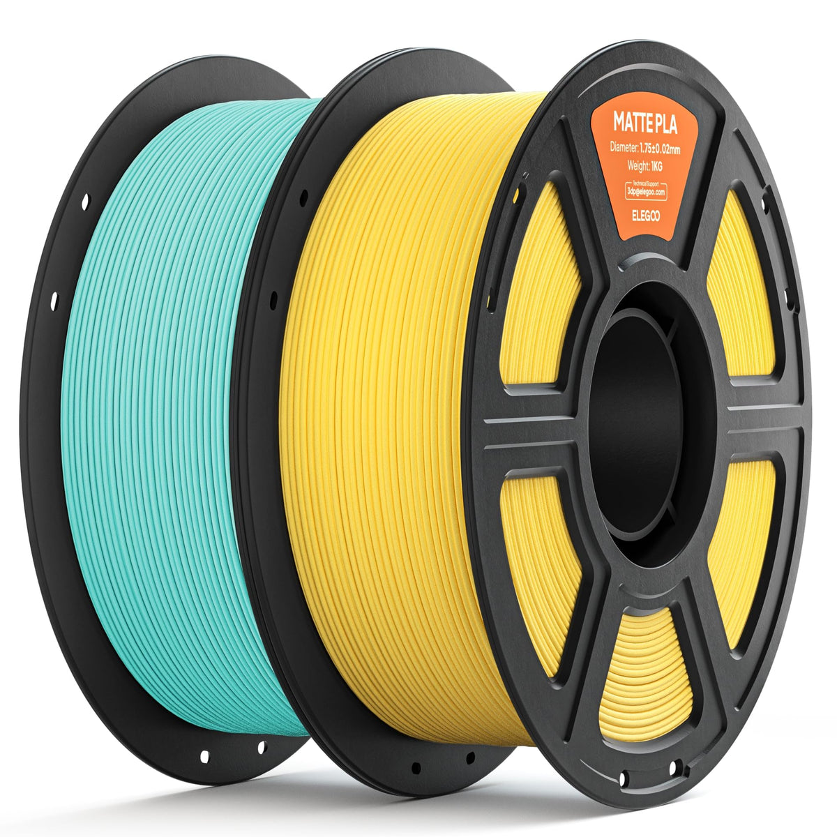 ELEGOO Matte PLA 3D Printer Filament 1.75mm White 2KG, Matte Finish