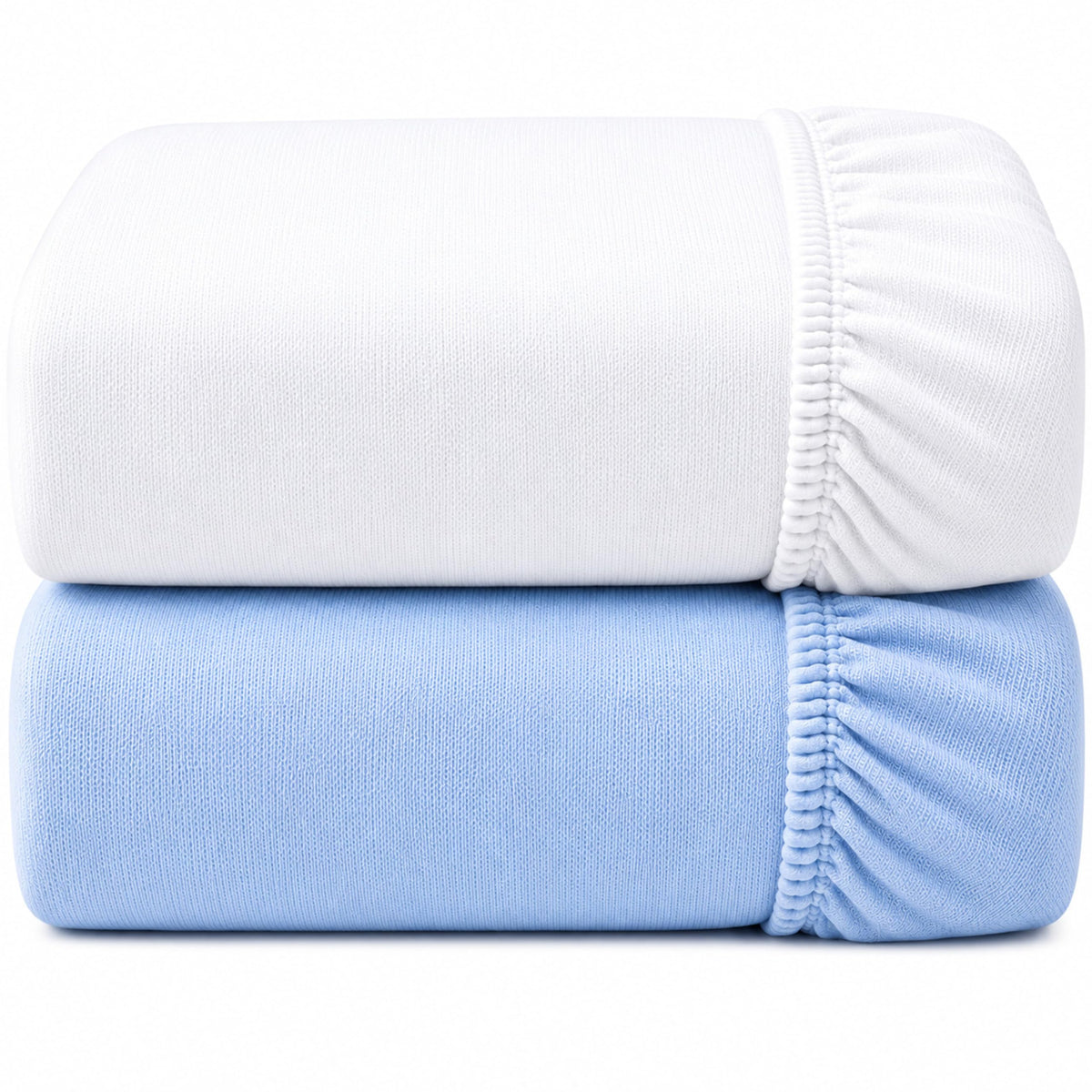 Dudu N Girlie Bedside Crib Sheets 85x51cm – Pink, 2 Pack, Soft Jersey Cotton Fitted Bedding for Co Sleeper & Baby Cribs