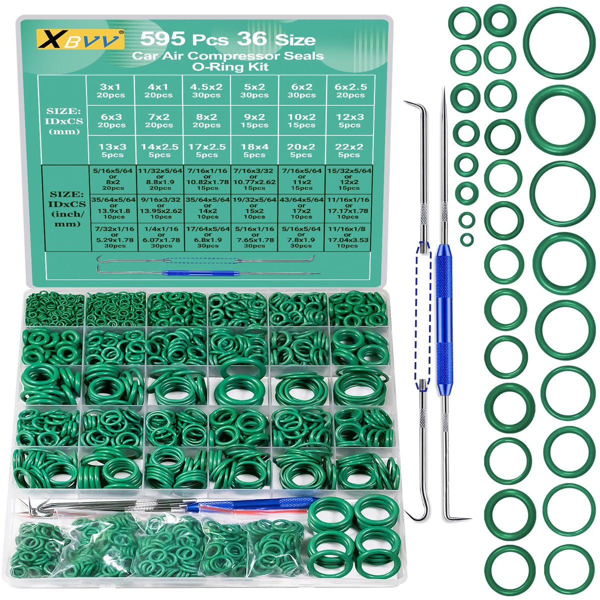 XBVV 20 Sizes O Rings O Rings Rubber Assorted Seal Kit