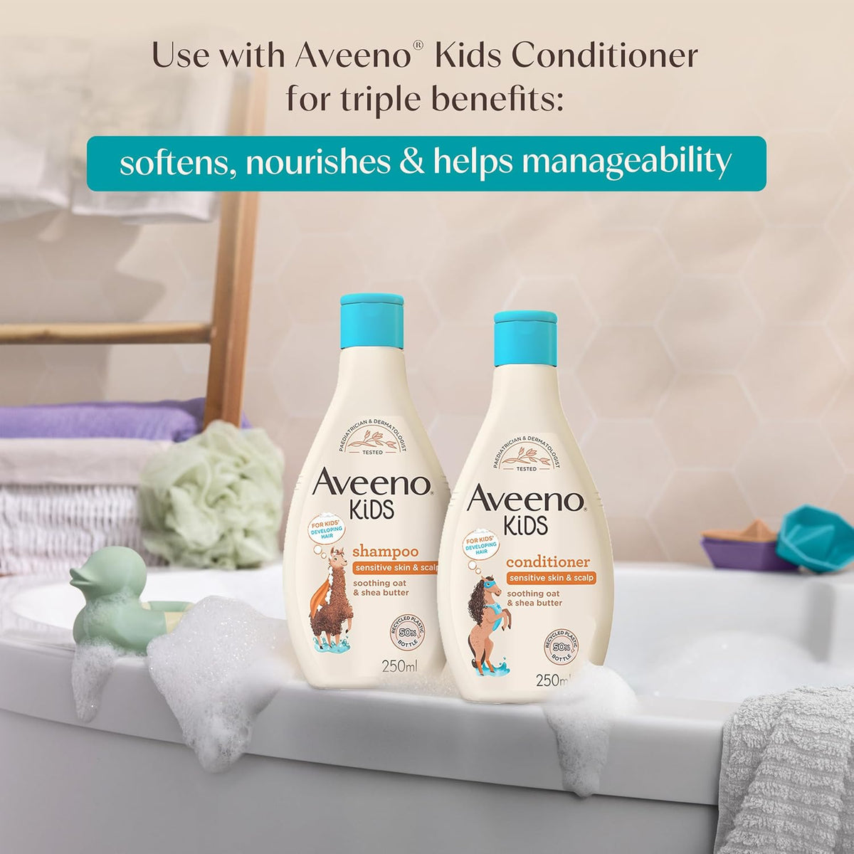 Aveeno Kids Shampoo with Soothing Oat & Shea Butter 250ml Gruffalo Edition