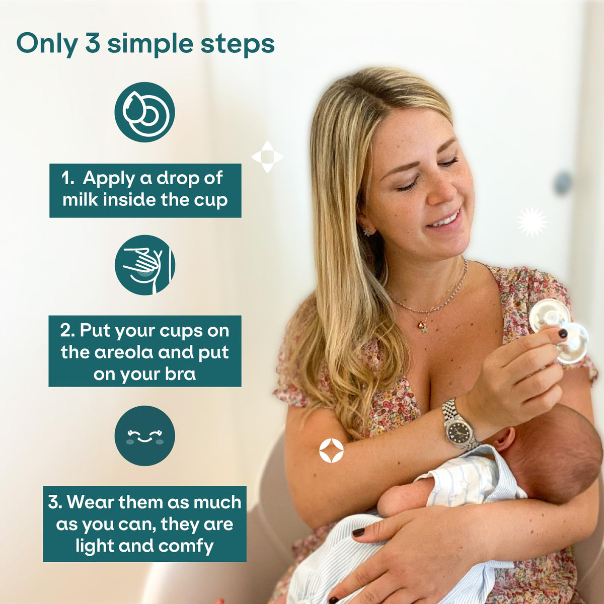 Koala Babycare Silver Nipple Shields - Silver Cups Breastfeeding for Nursing Newborn - Protect and Soothe Your Nursing Nipples - Made in Italy - Medical Device Class 1 -Tri-Laminate Silver