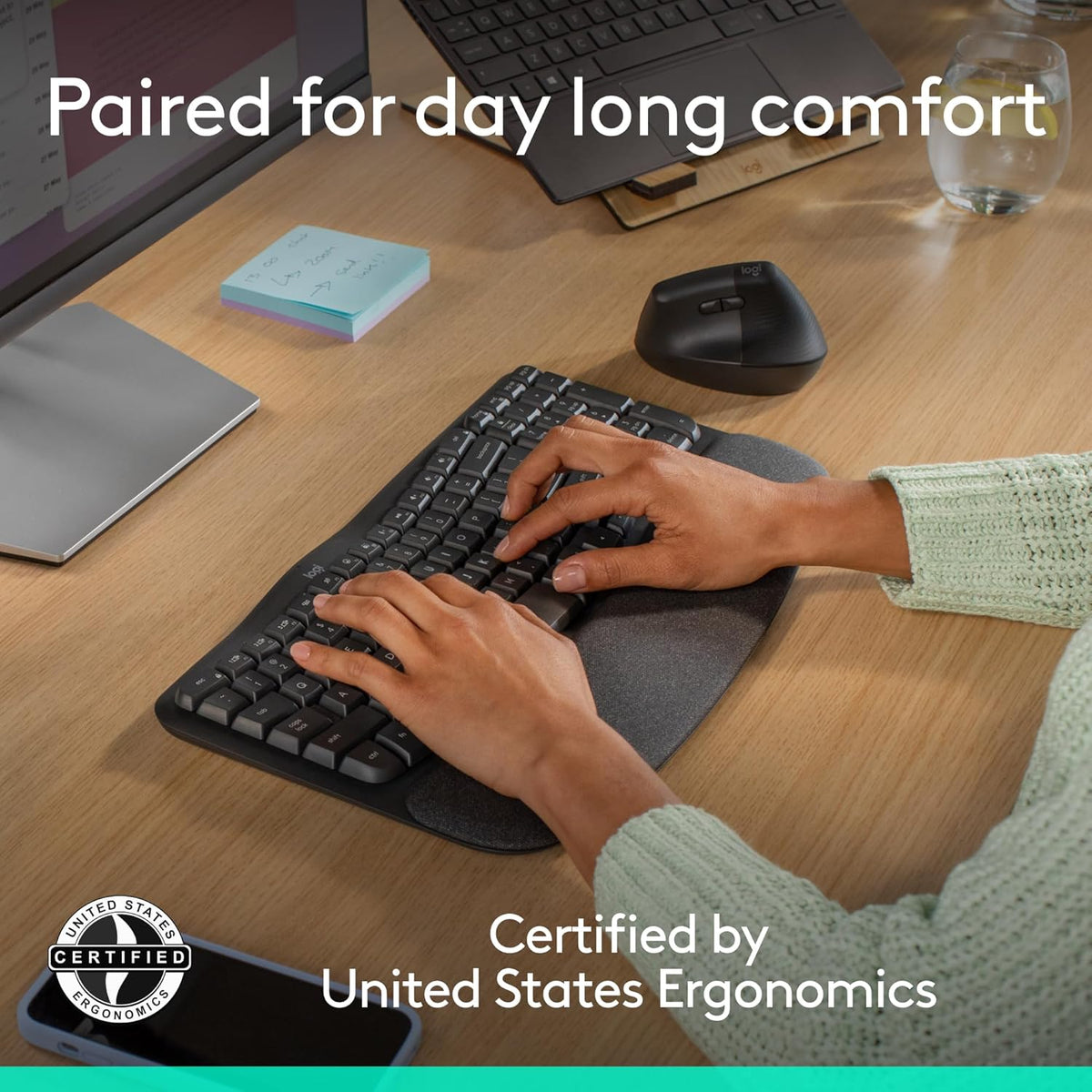 Logitech Wave Keys & Lift Vertical Mouse