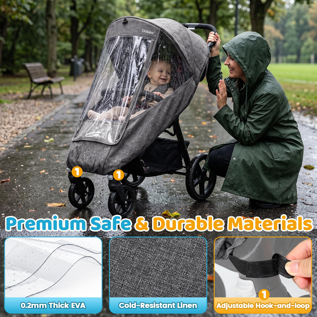 Orzbow Universal Rain Cover, Easy Access Door