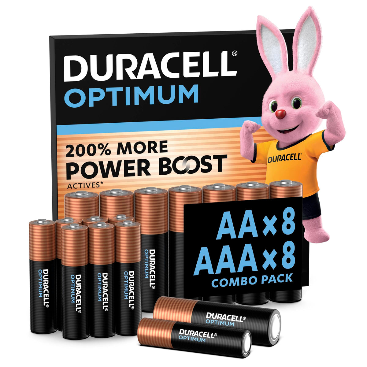 DURACELL Optimum AA Alkaline Batteries (8 Pack) 1.5V, LR06