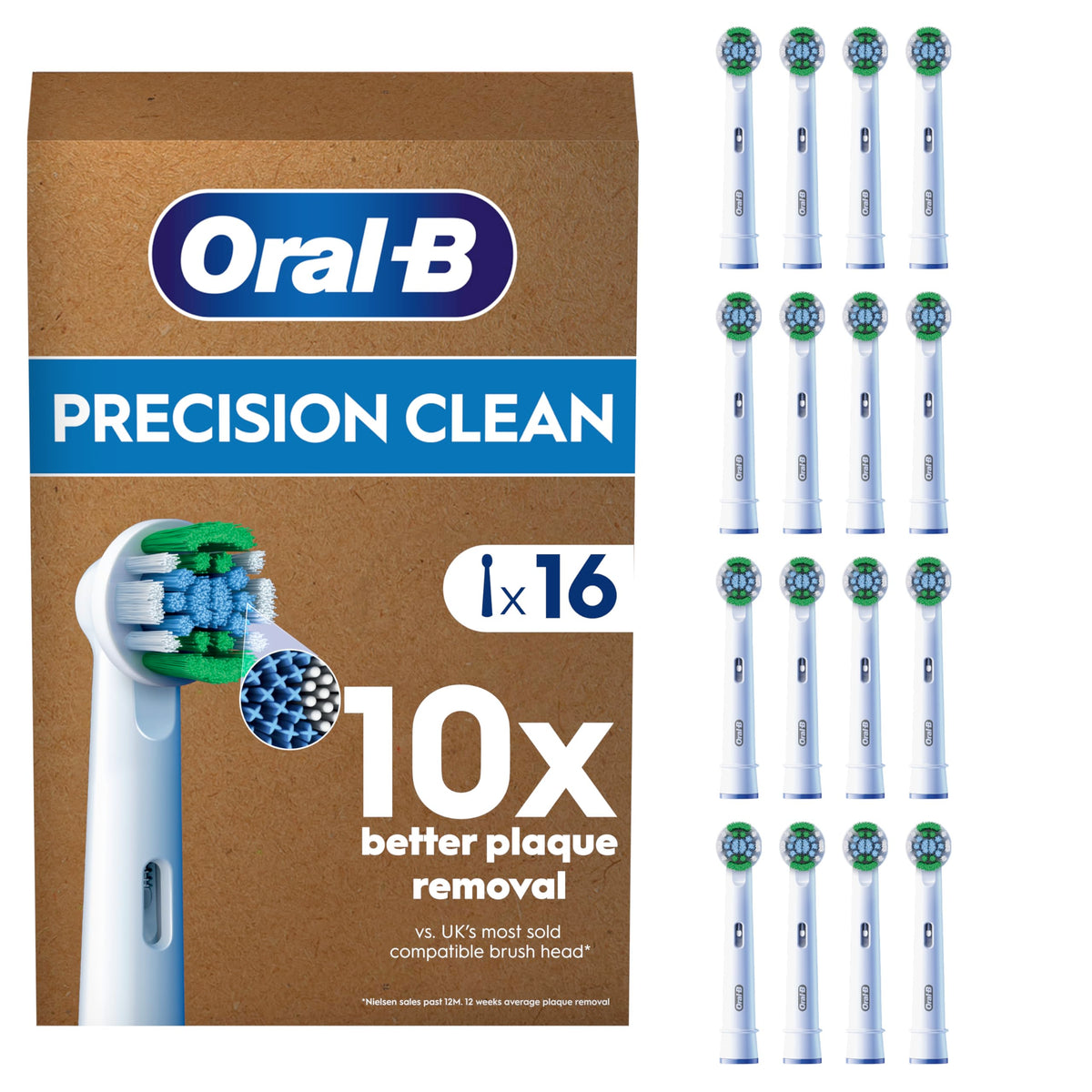 Oral-B Pro Precision Clean Toothbrush Heads, Pack of 8 Counts, Suitable for Mailbox