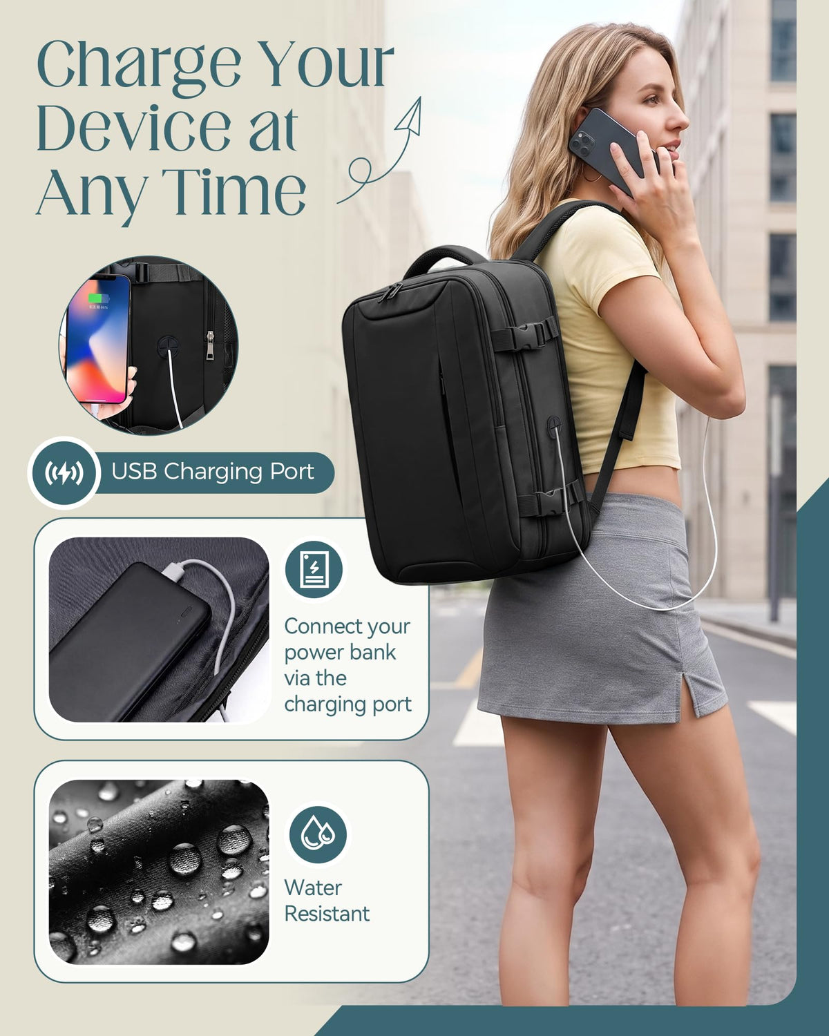 Lossga for Ryanair Cabin Bags 40x30x20,Cabin Bag Travel Backpack