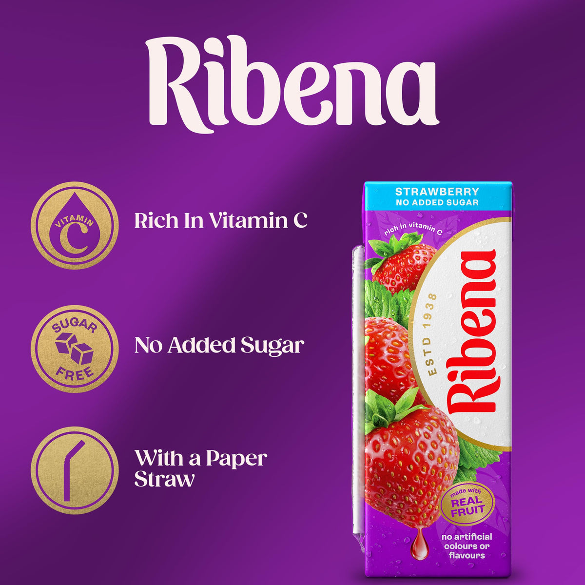 Ribena Blackcurrant Juice Drink Cartons - Multipack 6x250ml; Real Fruit; Rich In Vitamin C; No Artificial Colours or flavours ; Perfect For On The Go
