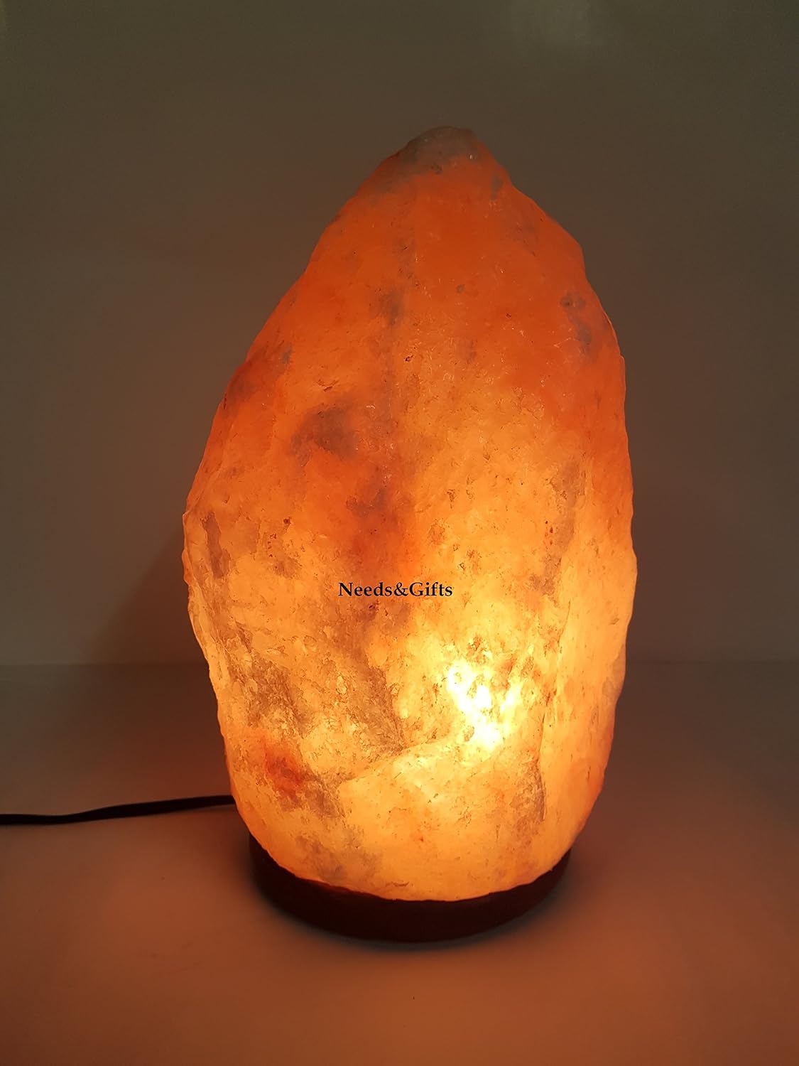 Needs&Gifts 3-5 KG Prime Quality 100% Original Himalayan Crystal Rock Salt Lamp Natural from Foothills of The Himalayas Beautifully Hand Craft Comes with Complete Electric Fitting Guaranteed