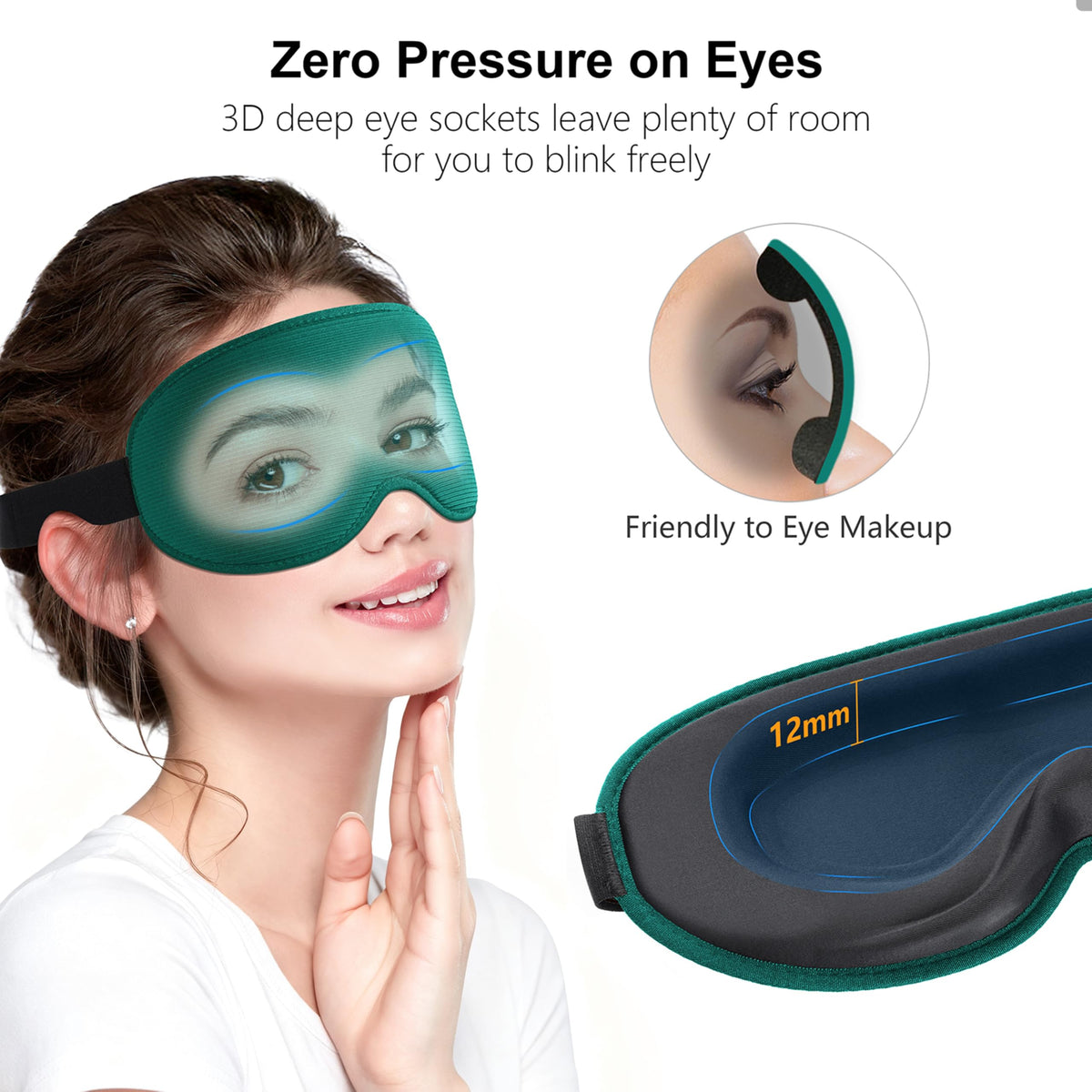 Gritin 100% Blackout Sleep Mask for Women & Men-Zero Eye Pressure Eye Mask