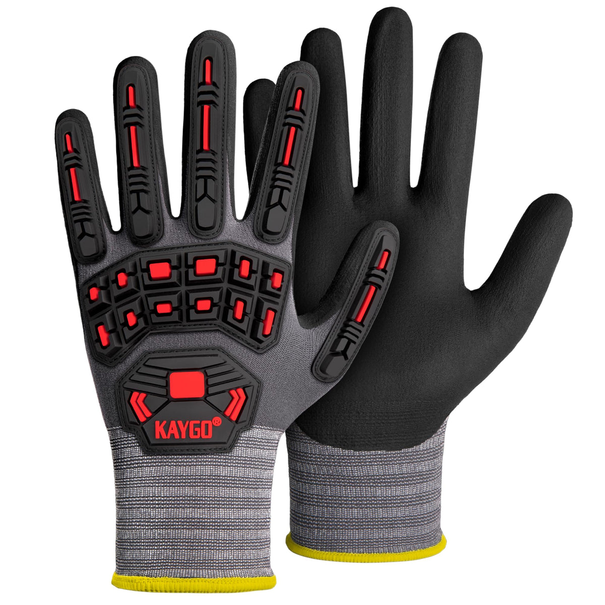 KAYGO Safety Work Gloves MicroFoam Nitrile Coated 12 Pairs, KG18NB