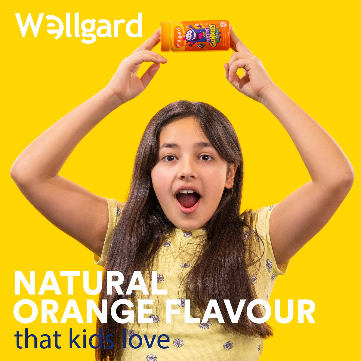Wellgard Kids Calcium & D3 Gummies - 2 Month Supply - Vegan Chewable Calcium and Vitamin D3 Gummies, Mixed Berry Flavour