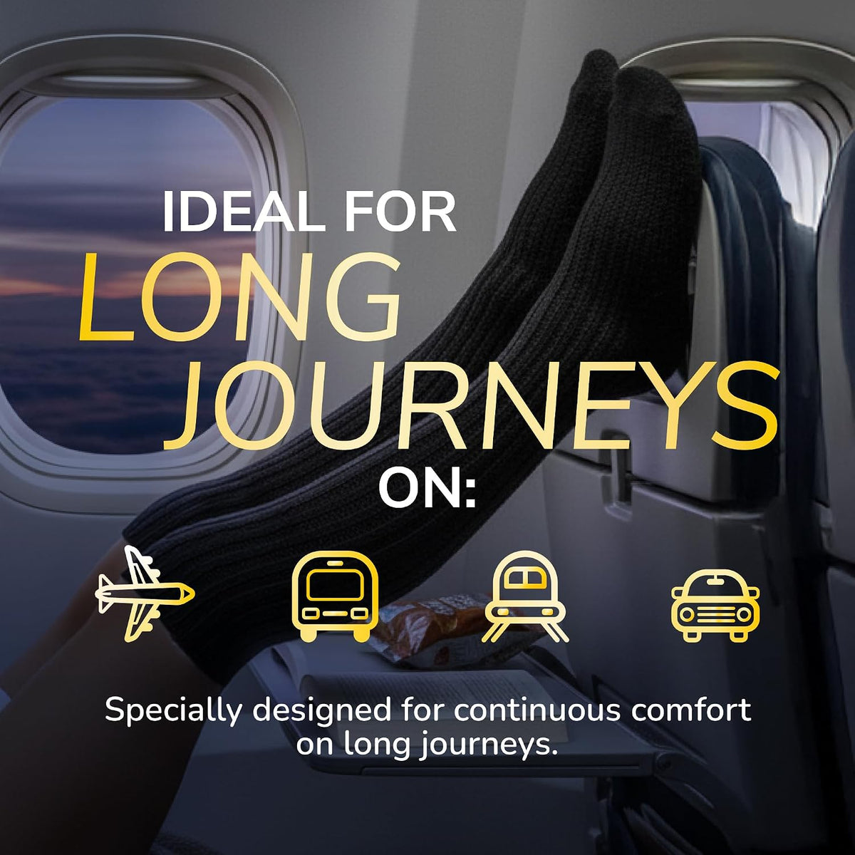 Dr. Scholl's Flight Socks - Clinically Proven Compression Socks for Flight Travel - Help Prevent Swollen Ankles and Deep Vein Thrombosis