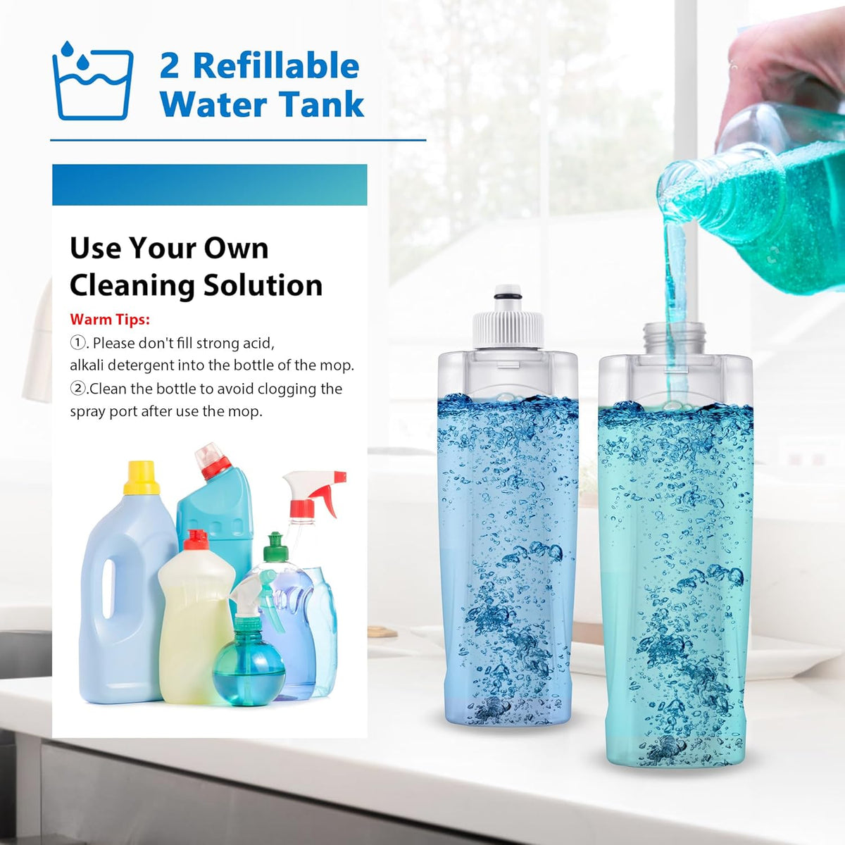 Spray Mops with 4 Washable Pads: Microfibre Floor Mop for Cleaning Floors