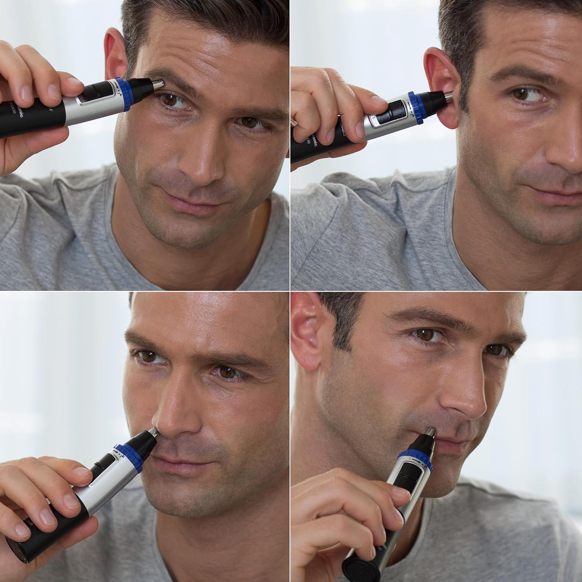 Panasonic ER-GN30-K503 Nose, Ear & Facial Hair Wet and Dry Trimmer with Vortex Cleaning System