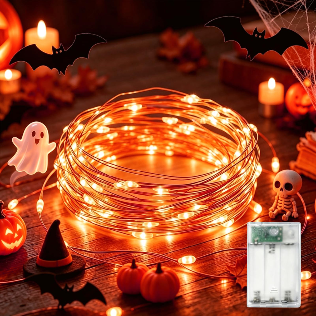 60LED 6m Fairy Lights Battery Operated, Battery Powered String Light Indoor