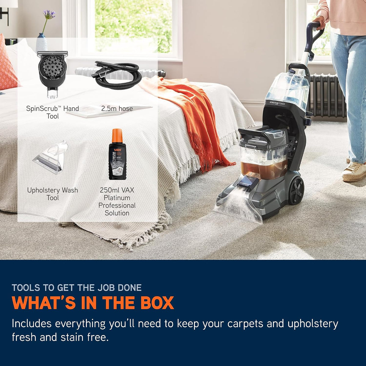 Vax SpinScrub Power Plus Upright Upholstery & Carpet Cleaner CDCW-SSXA