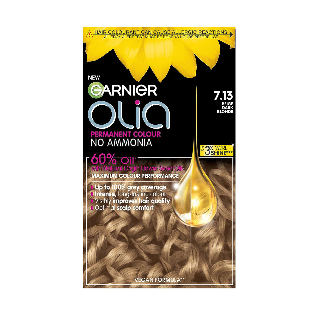 Garnier Olia Luminous Long-Lasting Permanent Hair Colour, 5.0 Brown