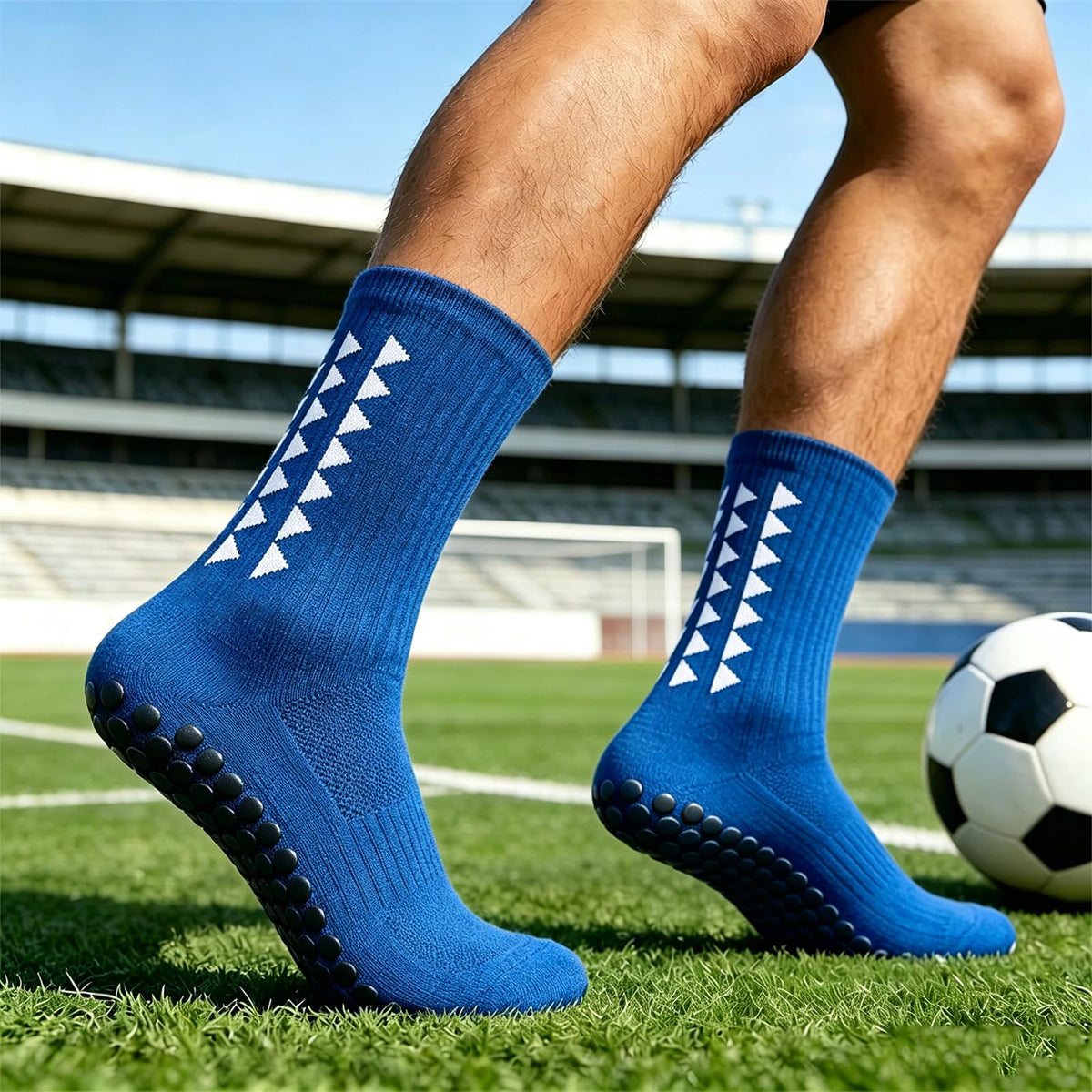 3 Pairs Non Slip Football Socks, Football Grip Socks for Men, Soccer Socks with Rubber Dots for Yoga Running Hiking