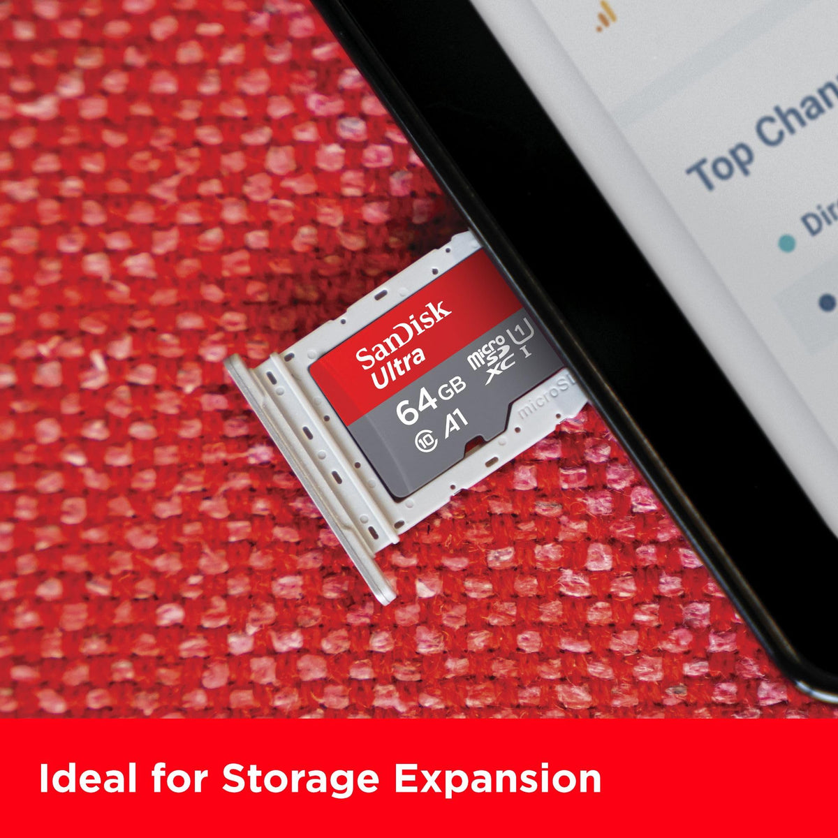 SANDISK Ultra micro SD Card + Adapter 256GB, Up to 150MB/s Read Speeds