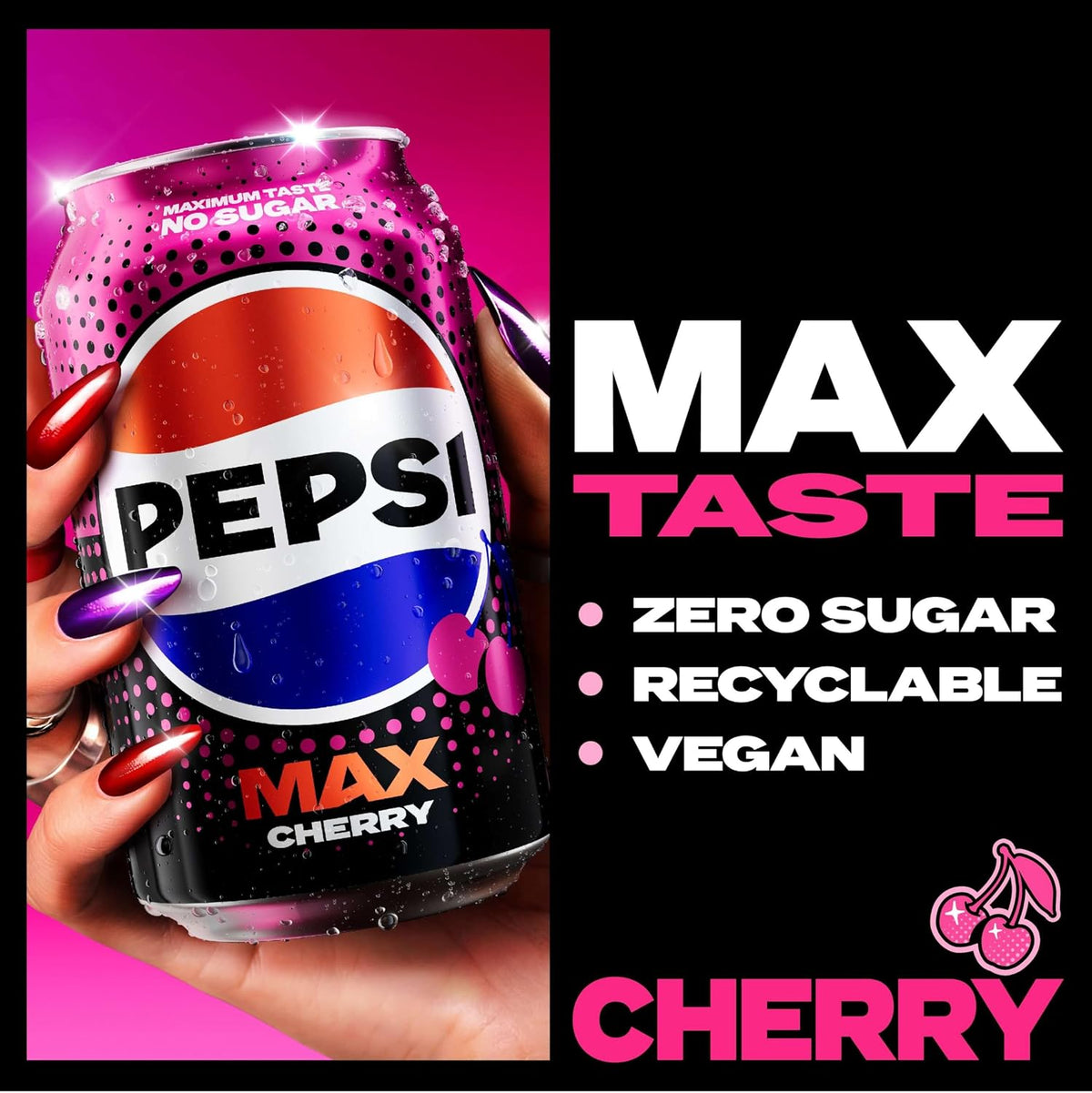 Pepsi Max Cherry Cola | 330ml Can | 24 Pack