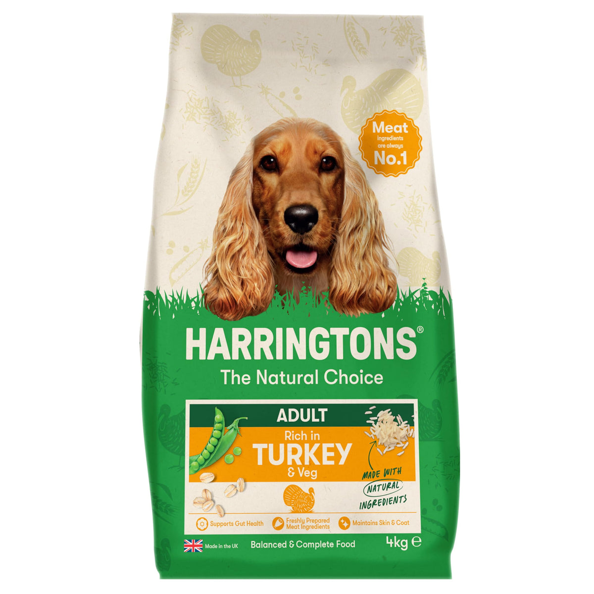 Harringtons Complete Dry Adult Dog Food Turkey & Veg 15kg