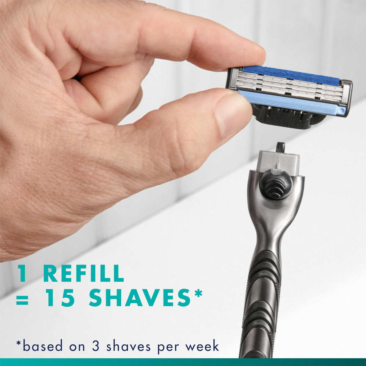 Gillette Mach3 Razor Blade Refills for Men, 12 Count