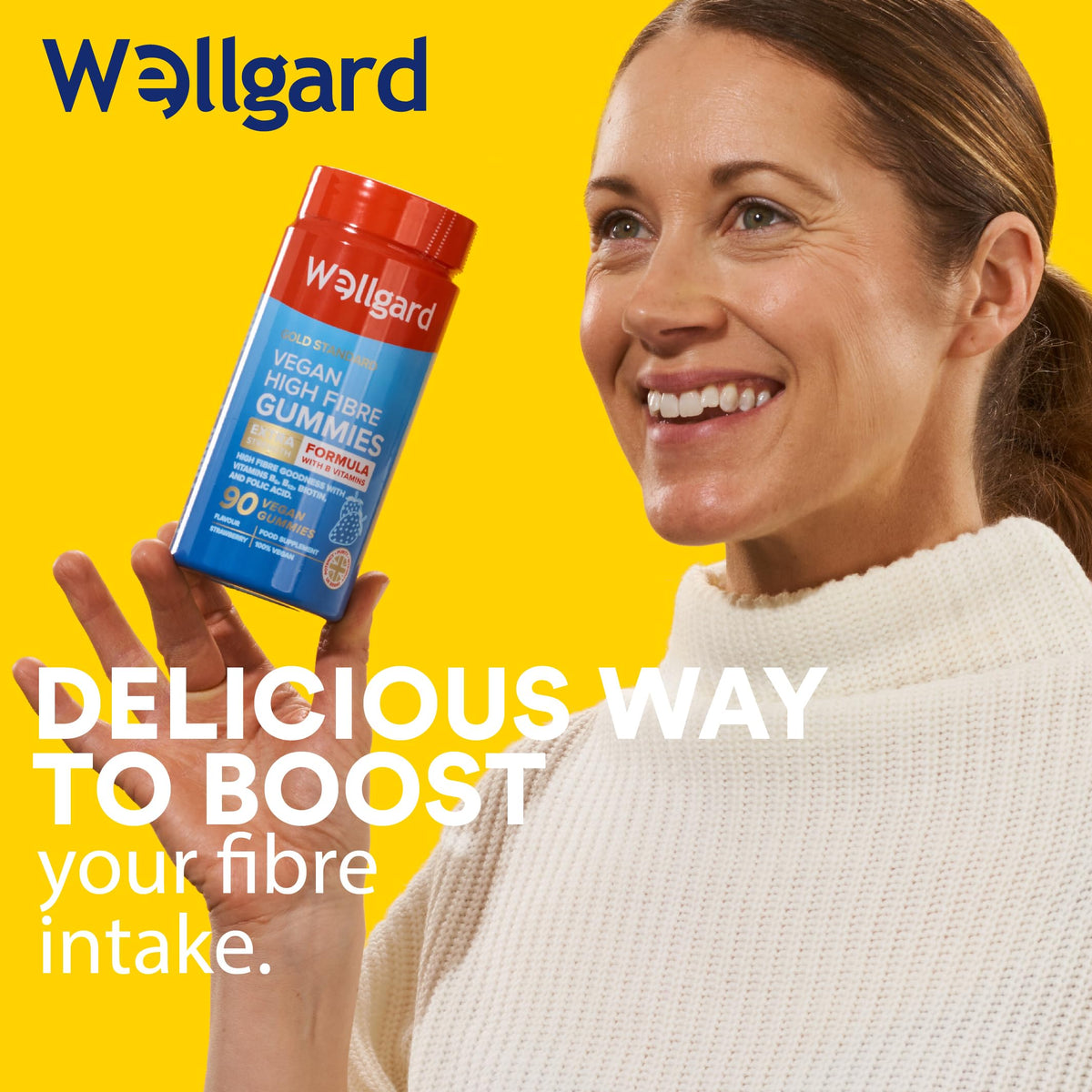 Wellgard Kids Calcium & D3 Gummies - 2 Month Supply - Vegan Chewable Calcium and Vitamin D3 Gummies, Mixed Berry Flavour